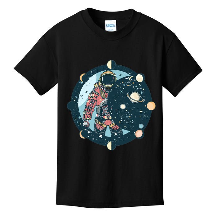 Spaceman Moon Cycle Kids T-Shirt