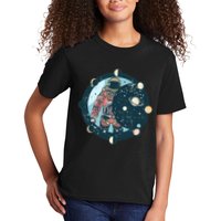 Spaceman Moon Cycle Kids T-Shirt