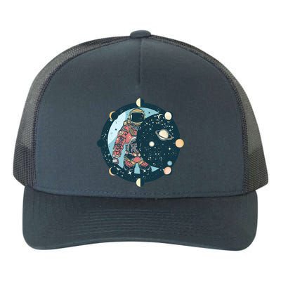 Spaceman Moon Cycle Yupoong Adult 5-Panel Trucker Hat