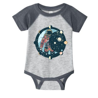 Spaceman Moon Cycle Infant Baby Jersey Bodysuit
