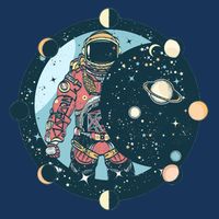 Spaceman Moon Cycle Infant Baby Jersey Bodysuit