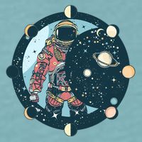 Spaceman Moon Cycle Sueded Cloud Jersey T-Shirt