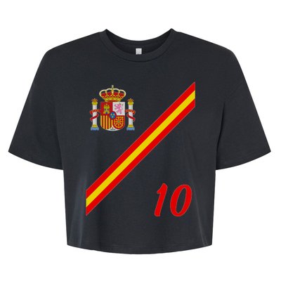 Spain Soccer Jersey Espana Barcelona Madrid Bella+Canvas Jersey Crop Tee