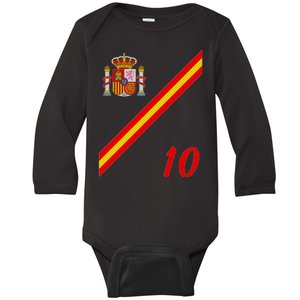 Spain Soccer Jersey Espana Barcelona Madrid Baby Long Sleeve Bodysuit