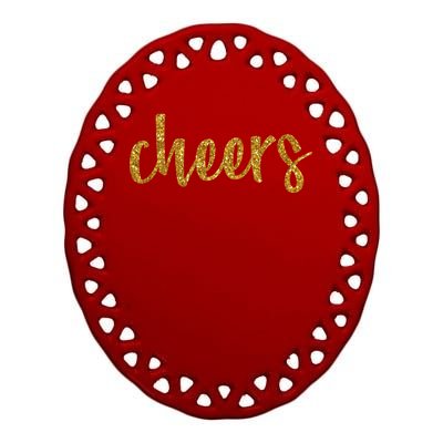 Cheers Party Ceramic Oval Ornament