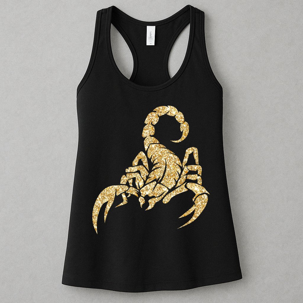 Sparkly Scorpion  Womens Tank Top