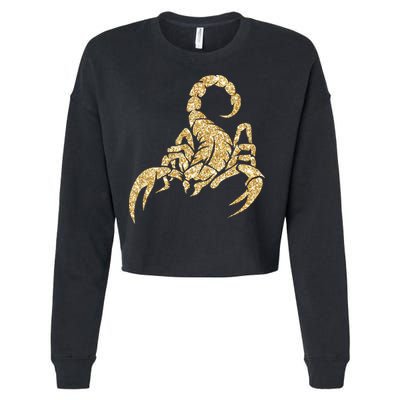 Sparkly Scorpion  Cropped Pullover Crew