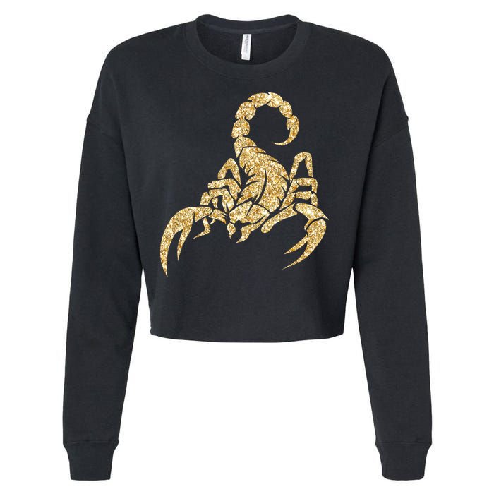 Sparkly Scorpion  Cropped Pullover Crew