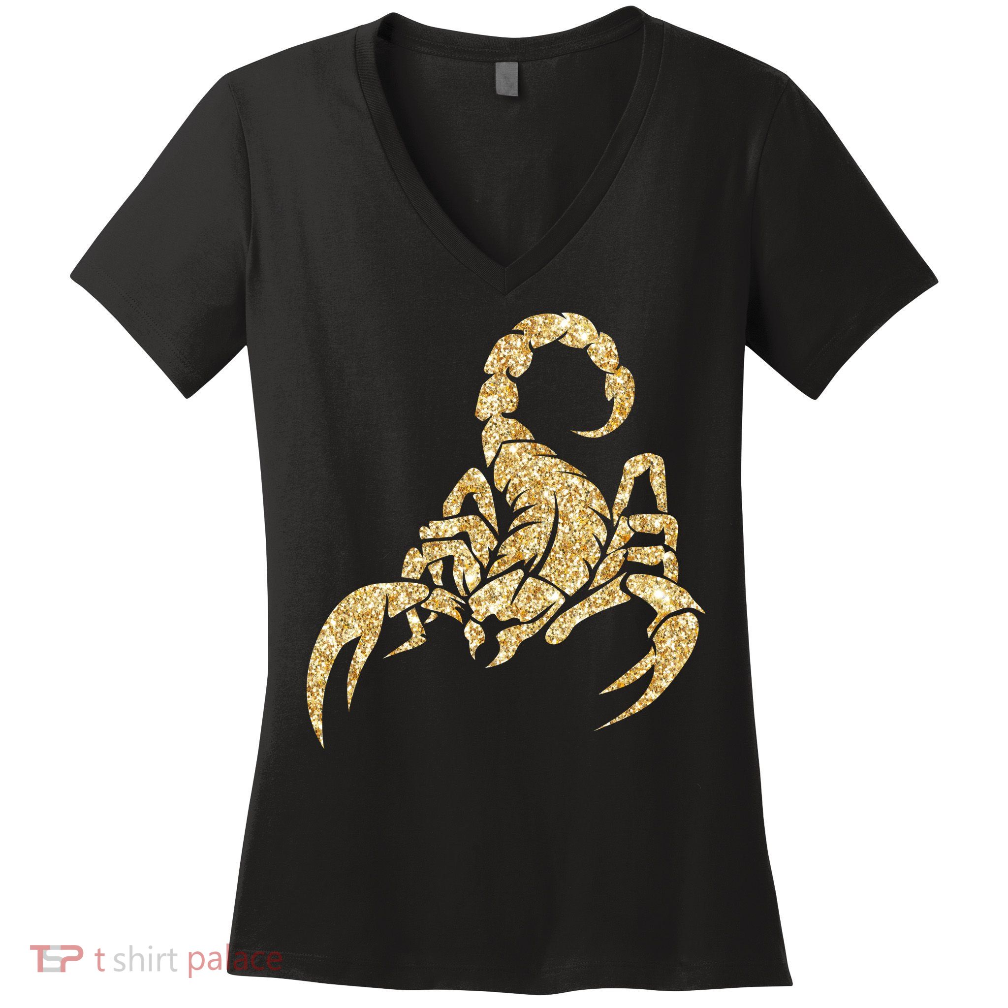 Sparkly Scorpion  Women's V-Neck T-Shirt
