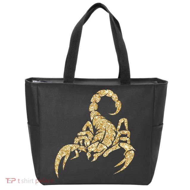 Sparkly Scorpion  Zip Tote Bag