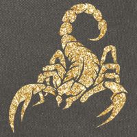 Sparkly Scorpion  Cotton Canvas Backpack