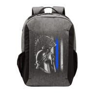 Spartan Police Blue Thin Line Flag Vector Backpack
