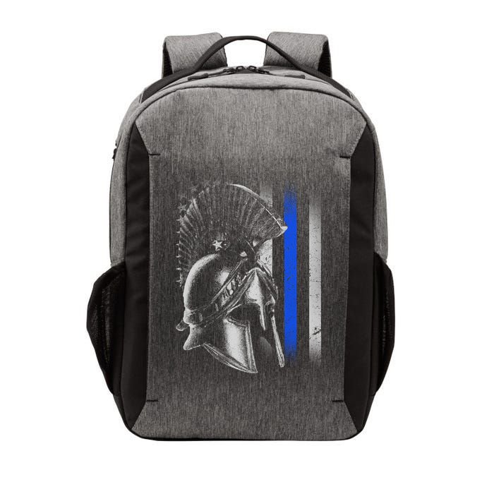 Spartan Police Blue Thin Line Flag Vector Backpack