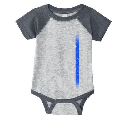 Spartan Police Blue Thin Line Flag Infant Baby Jersey Bodysuit