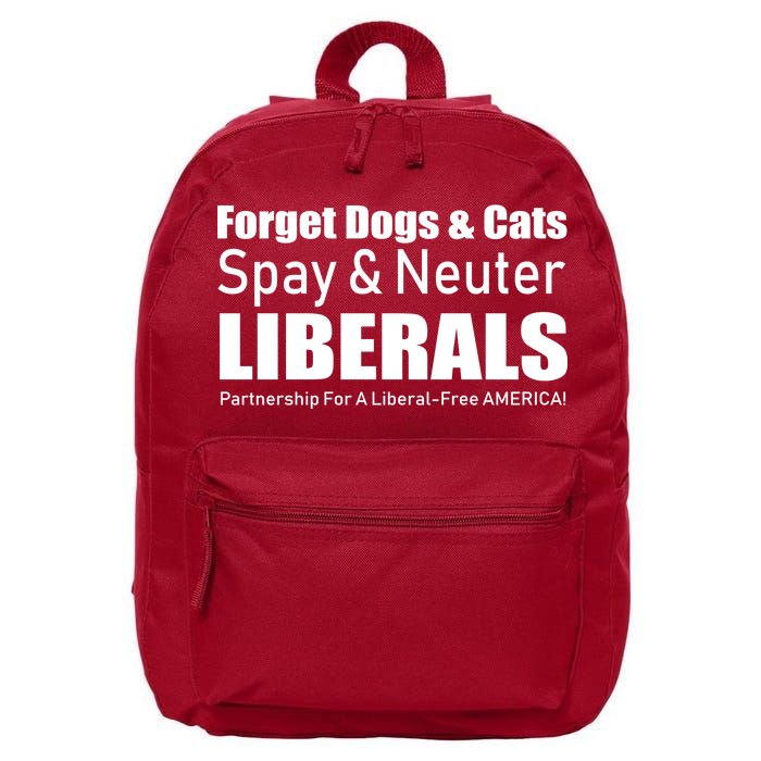 Spay & Neuter Liberals  16 in Basic Backpack