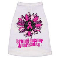 Sunflower Pink Breast Cancer Awareness Cancer Warrior Doggie Tank