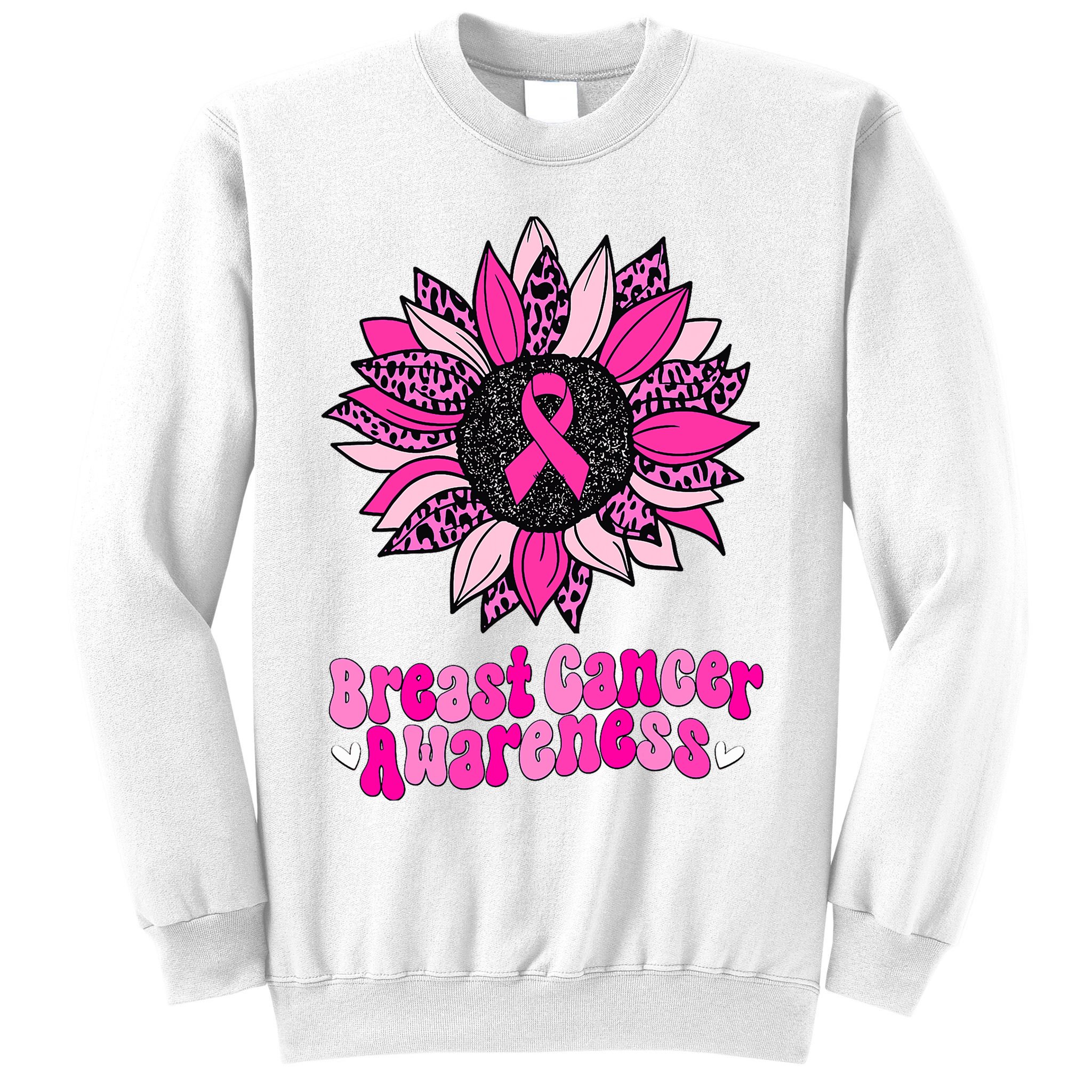 Sunflower Pink Breast Cancer Awareness Cancer Warrior Sweatshirt