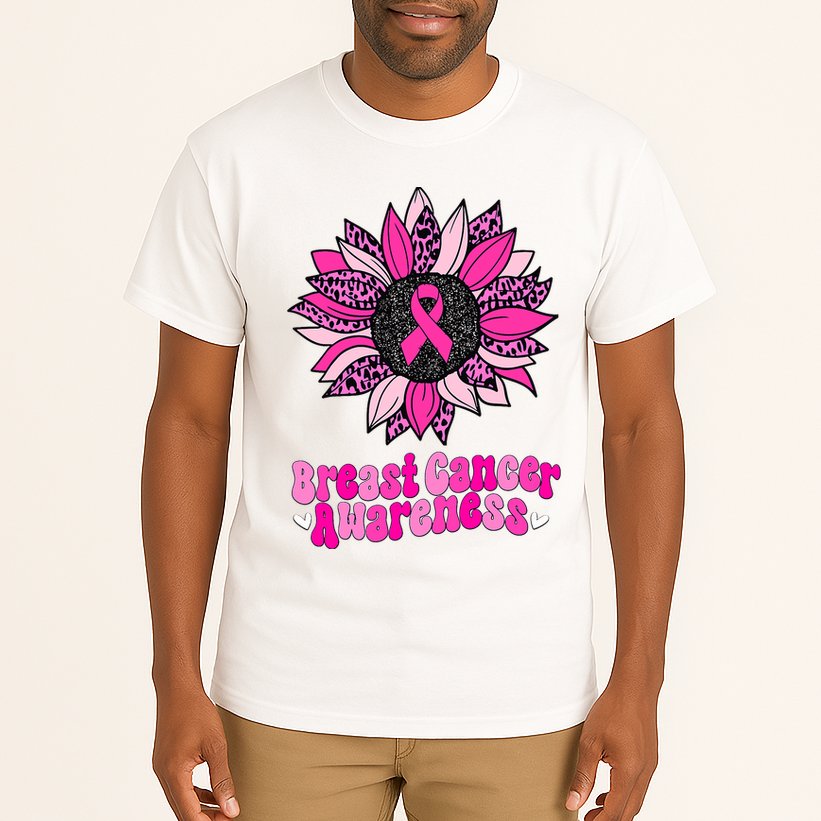 Sunflower Pink Breast Cancer Awareness Cancer Warrior Tall T-Shirt