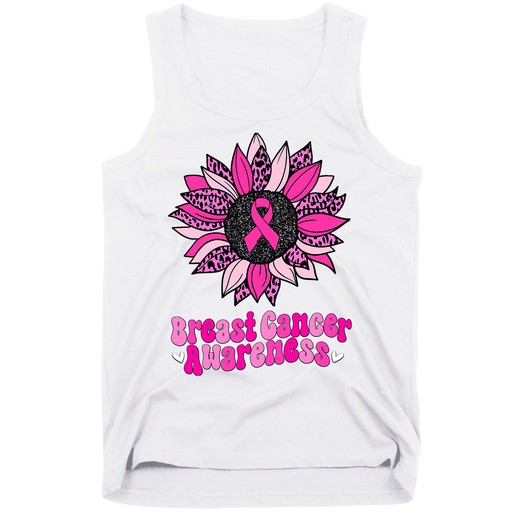 Sunflower Pink Breast Cancer Awareness Cancer Warrior Tank Top