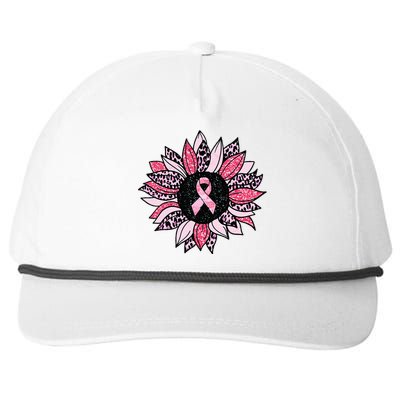 Sunflower Pink Breast Cancer Awareness  Warrior Snapback Five-Panel Rope Hat