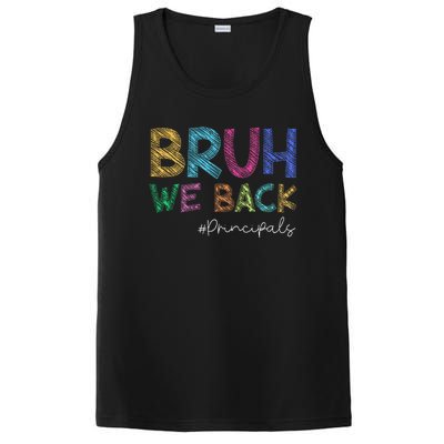 School Principals Bruh We Back Funny First Day Of School PosiCharge Competitor Tank