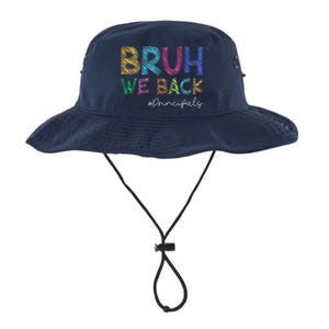 School Principals Bruh We Back Funny First Day Of School Legacy Cool Fit Booney Bucket Hat