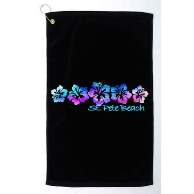 St Pete Beach Fl Tropical Flower Giftgiftvacation Beach Gift Golf Towel