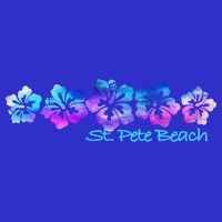 St Pete Beach Fl Tropical Flower Giftgiftvacation Beach Gift Womens T-Shirt