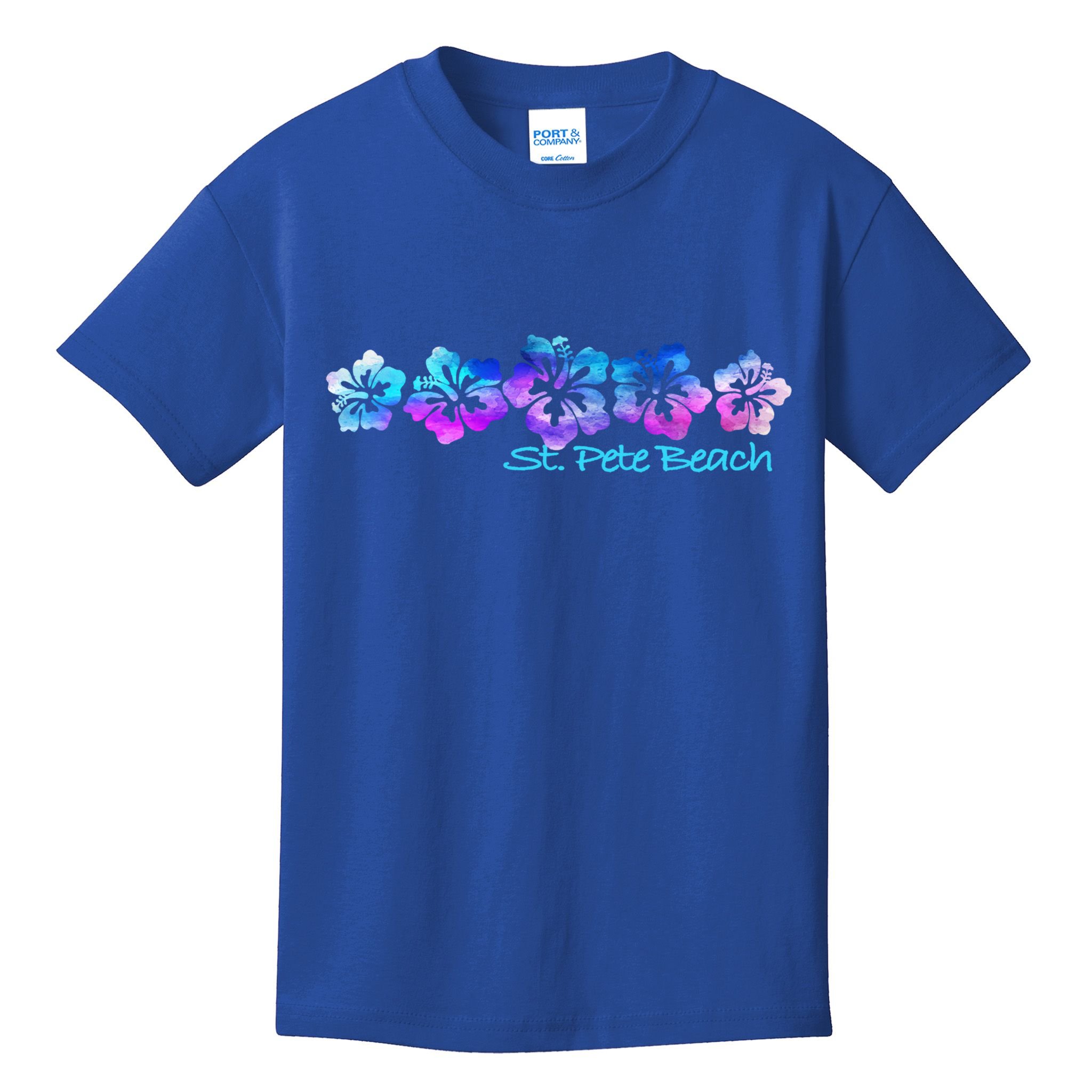 St Pete Beach Fl Tropical Flower Giftgiftvacation Beach Gift Kids T-Shirt