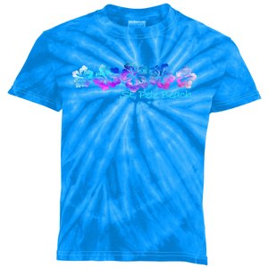 St Pete Beach Fl Tropical Flower Giftgiftvacation Beach Gift Kids Tie-Dye T-Shirt