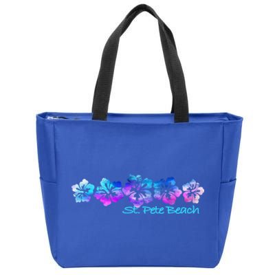 St Pete Beach Fl Tropical Flower Giftgiftvacation Beach Gift Zip Tote Bag