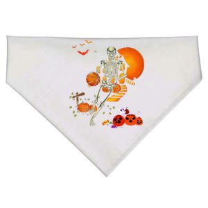 Skeleton Playing Basketball Sport Scary Halloween Costume USA-Made Doggie Bandana