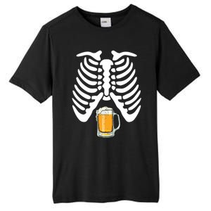 Skeleton Pregnancy Beer Funny Halloween New Dad Gift Cool Gift Tall Fusion ChromaSoft Performance T-Shirt