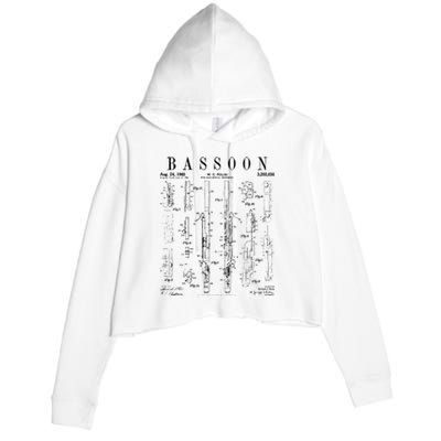 Smart People Bassoon Player Crop Fleece Hoodie