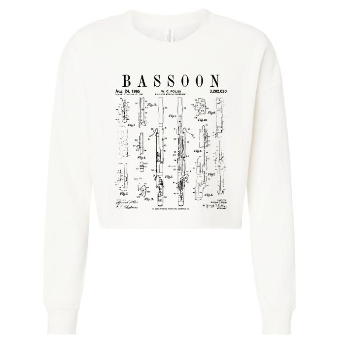 Smart People Bassoon Player Cropped Pullover Crew