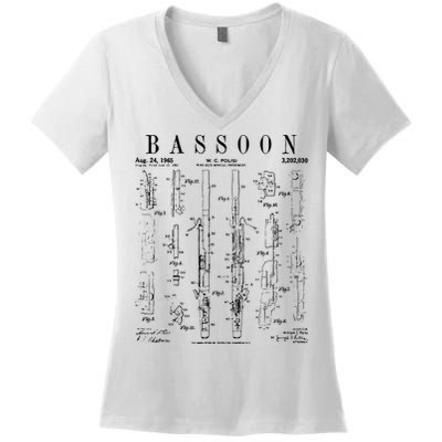 Smart People Bassoon Player Women's V-Neck T-Shirt