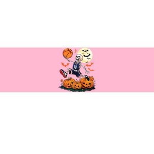 Skeleton Playing Basketball Halloween Boy Basketball Bumper Sticker