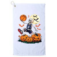 Skeleton Playing Basketball Halloween Boy Basketball Platinum Collection Golf Towel