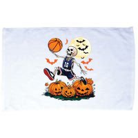 Skeleton Playing Basketball Halloween Boy Basketball Microfiber Hand Towel