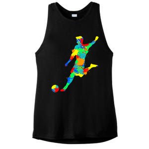 Soccer Player Boy Ladies PosiCharge Tri-Blend Wicking Tank