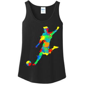 Soccer Player Boy Ladies Essential Tank