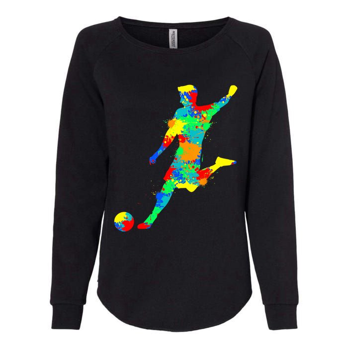 Soccer Player Boy Womens California Wash Sweatshirt