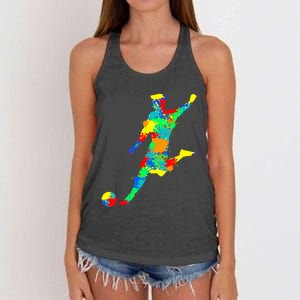 Soccer Player Boy Women's Knotted Racerback Tank