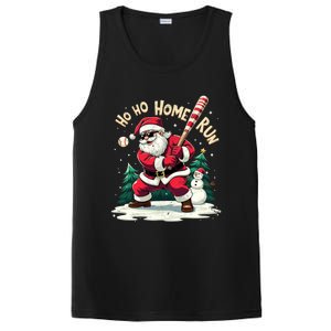 Santa Playing Baseball Ho Ho Home Run Baseball Christmas Gift PosiCharge Competitor Tank