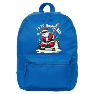 Santa Playing Baseball Ho Ho Home Run Baseball Christmas Gift 16 in Basic Backpack