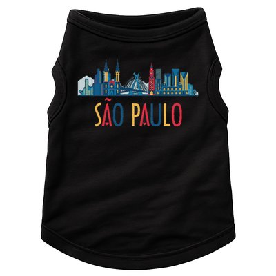 Sao Paulo Brazil Skyline Brazil Souvenir Gift Doggie Tank