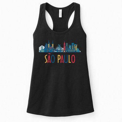 Sao Paulo Brazil Skyline Brazil Souvenir Gift Womens Tank Top