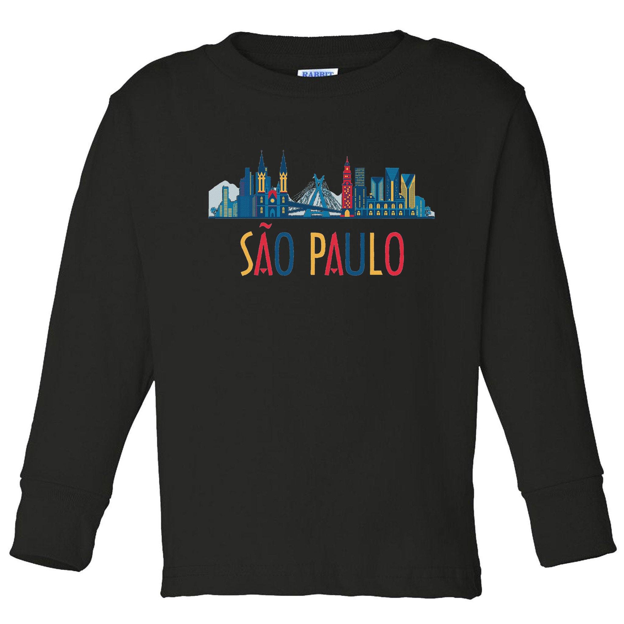 Sao Paulo Brazil Skyline Brazil Souvenir Gift Toddler Long Sleeve Shirt