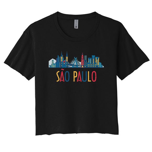 Sao Paulo Brazil Skyline Brazil Souvenir Gift Crop Top