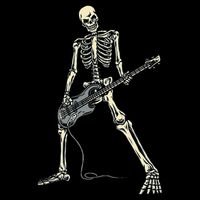 Skeleton Playing Bass For Bassist And Bass Guitar Players Hoodie
